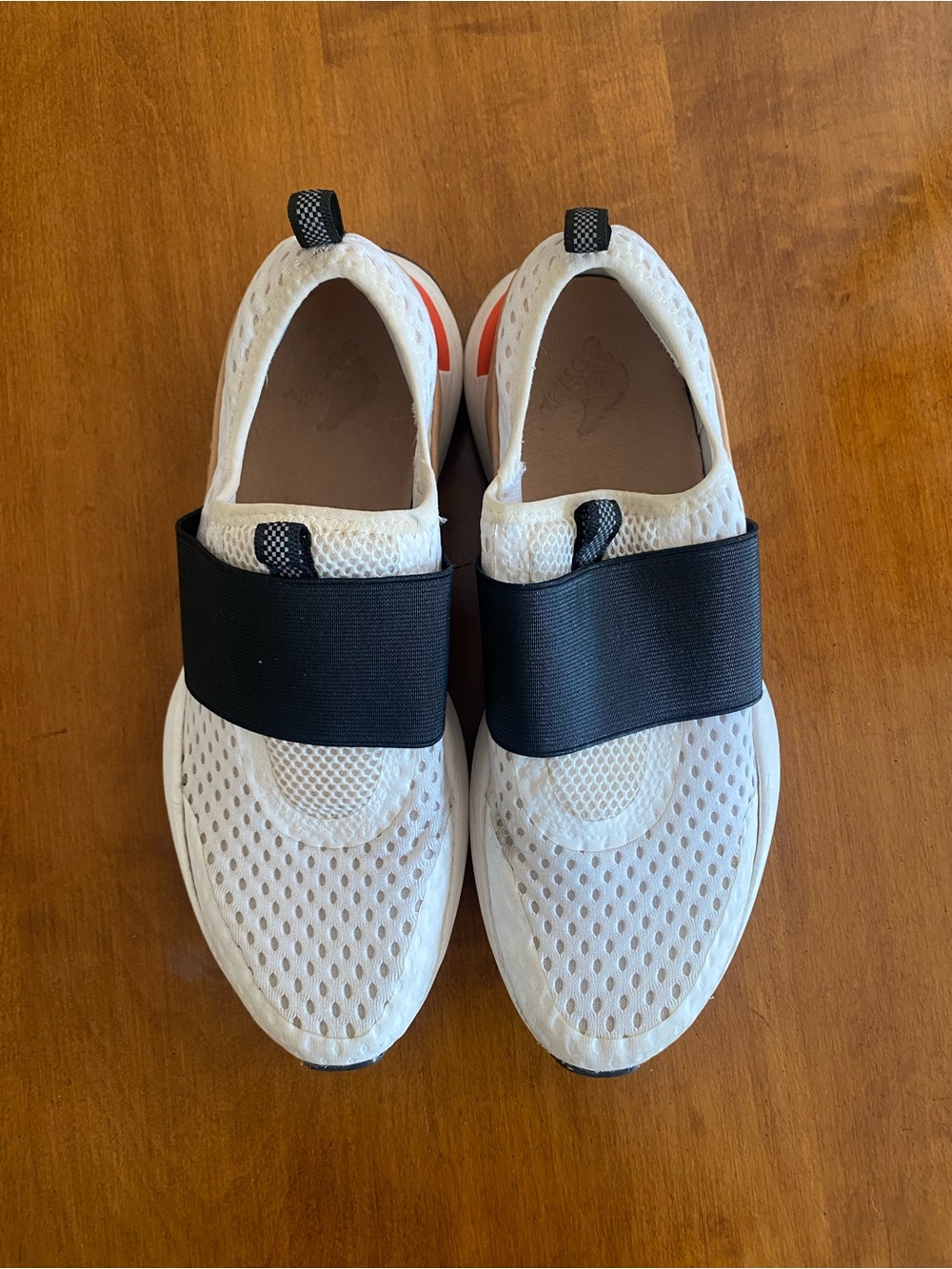 Sorel White Mesh Slip-On Sneakers with Black Strap